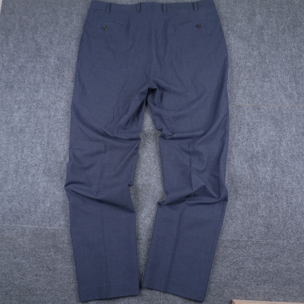 Lauren Ralph Lauren Dress Pants Mens 38x34 Blue‎ Windowpane Check Flat Front - Picture 10 of 11